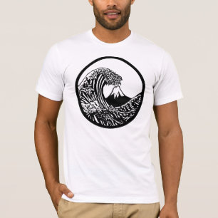 T-shirt Grande pièce en t de Hokusai de vague