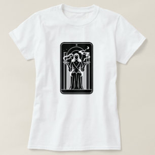 T-shirt Grande Prêtresse du Tarot Femme Fumant de l'Herbe 