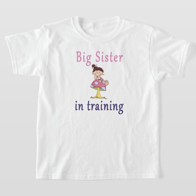 T-shirt Grande Soeur Dans L'Entraînement De Cute Champagne (Poser)