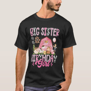 T-shirt Grande Sœur De La Fille Qui Fête Son Anniversaire