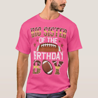T-shirt Grande Soeur De L'Anniversaire Garçon Football Jeu