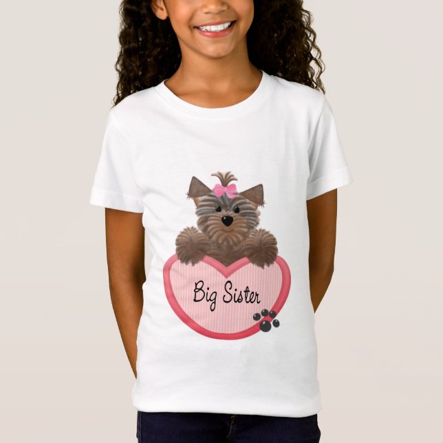 T-Shirt Grande soeur de Yorkie (Devant)