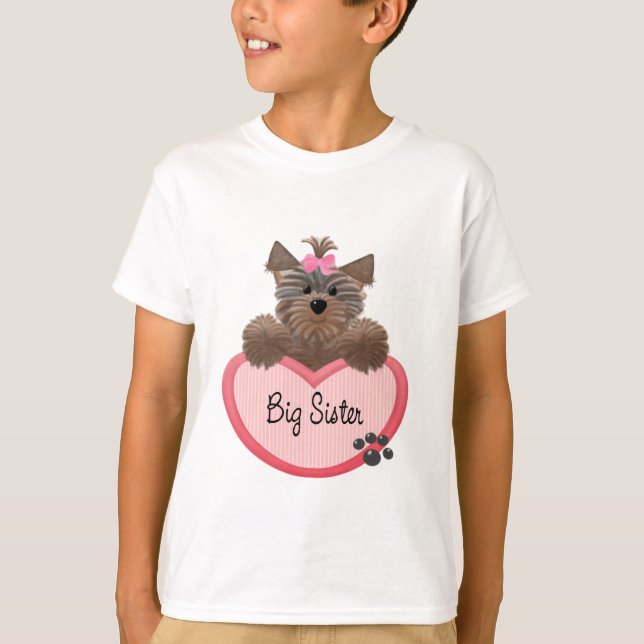 T-shirt Grande soeur de Yorkie (Devant)