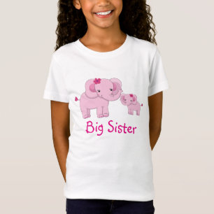 T-Shirt Grande soeur des éléphants roses