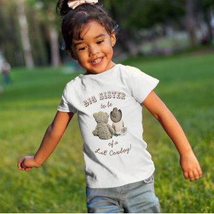 T-Shirt Grande soeur d'être un Lil' Cowboy & Teddy Bear