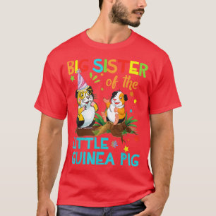 T-shirt Grande Soeur du Cochon de Guinée Anniversaire Fami