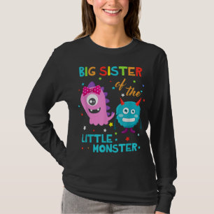 T-shirt Grande Soeur Du Petit Monstre Anniversaire