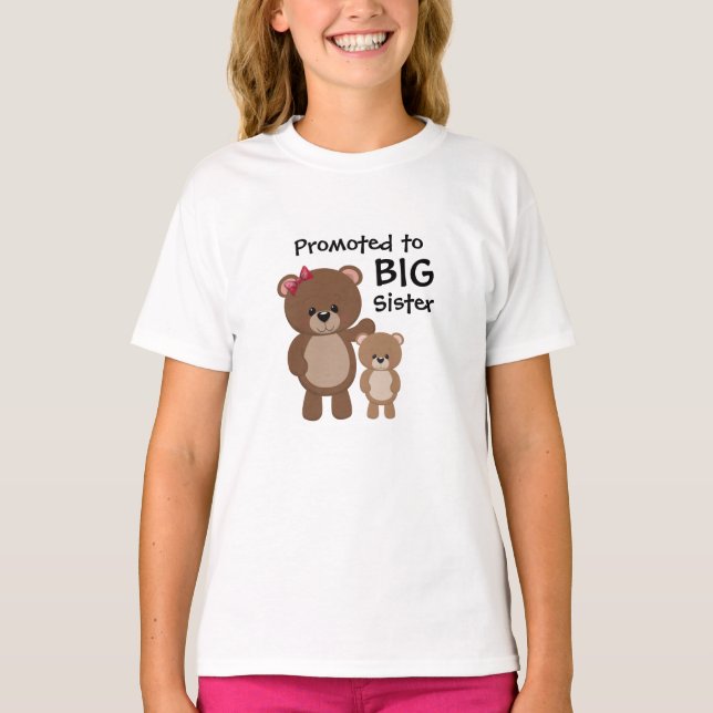 T-shirt Grande Soeur | Ours en peluche (Devant)