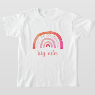 T-shirt Grande Sœur Personnalisée Boho Arc-en-Ciel