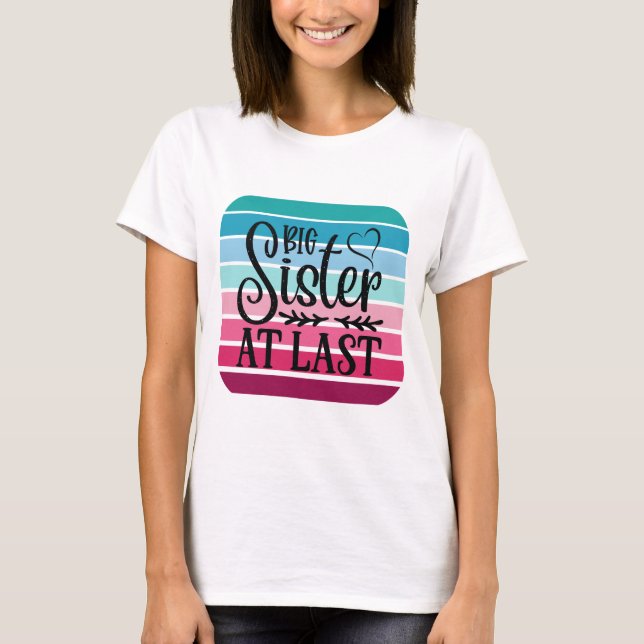 T-shirt Grande Soeur Rétro À Dernier (Devant)