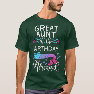 T-shirt Grande Tante De L'Anniversaire Sirène Famille Anni
