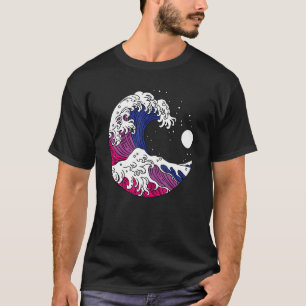 T-shirt Grande vague bisexuelle japonaise Fierté LGBTQ Bi
