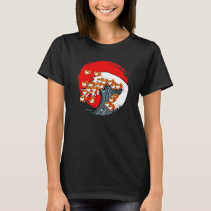 T-shirt Grande Vague De Chien De Shiba Inu Japonais Akita 