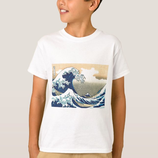 T-shirt Grande vague de Hokusai (Devant)