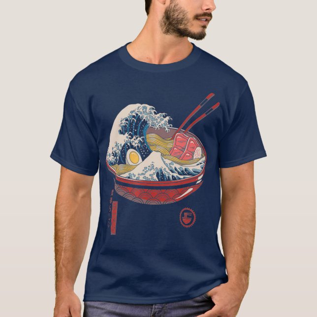 T-shirt Grande vague de Ramen (Devant)