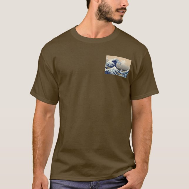 T-shirt Grande vague Kanagawa peinture japonaise (Devant)