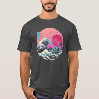 T-shirt Grande vague rétro surdimensionnée