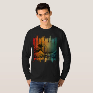 T-SHIRT GRANDE VAGUE VINTAGE COUCHER DE SOLEIL KANAGAWA