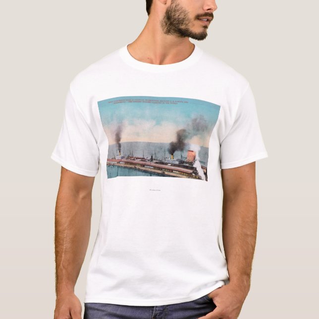 T-shirt Grande vue du nord de dock, solides solubles (Devant)
