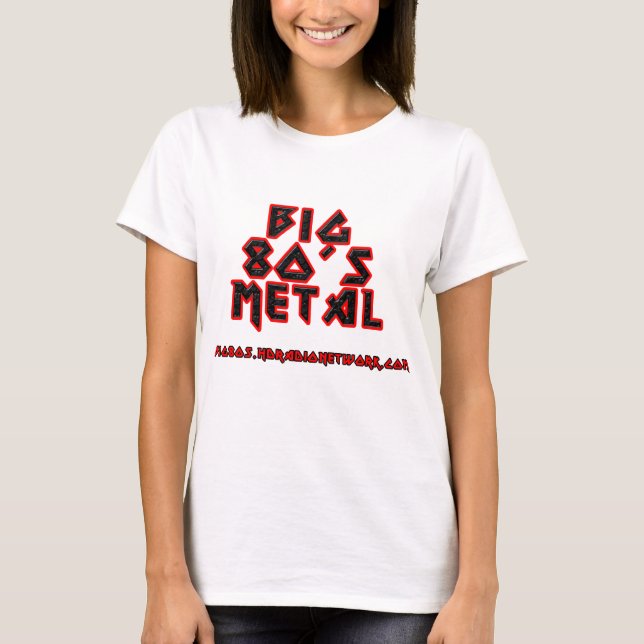 T-shirt Grandes dames T en métal des années 80 (Devant)