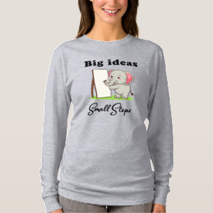 T-shirt "Grandes Idées, Petits Pas" éléphant rêves d'anima