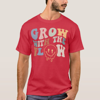 T-shirt Grandir avec le flux 70s Boho Paix Hippie Cadeau d