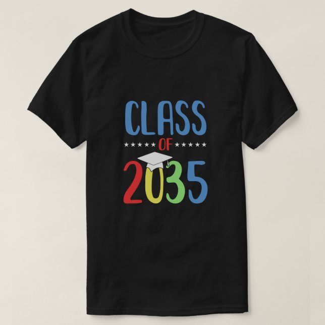 T-shirt Grandir Avec Moi Premier Jour De Classe De 2035 Vo (Design devant)