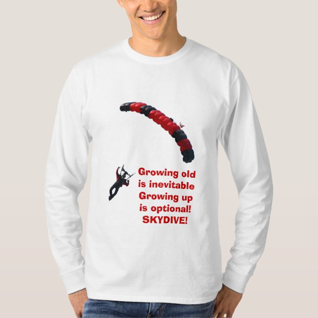 T-shirt Grandir est facultatif - longtemps (Devant)