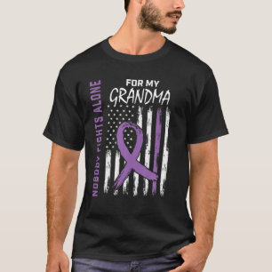 T-shirt Grandma Alzheimers Awareness USA Drapeau Démence F