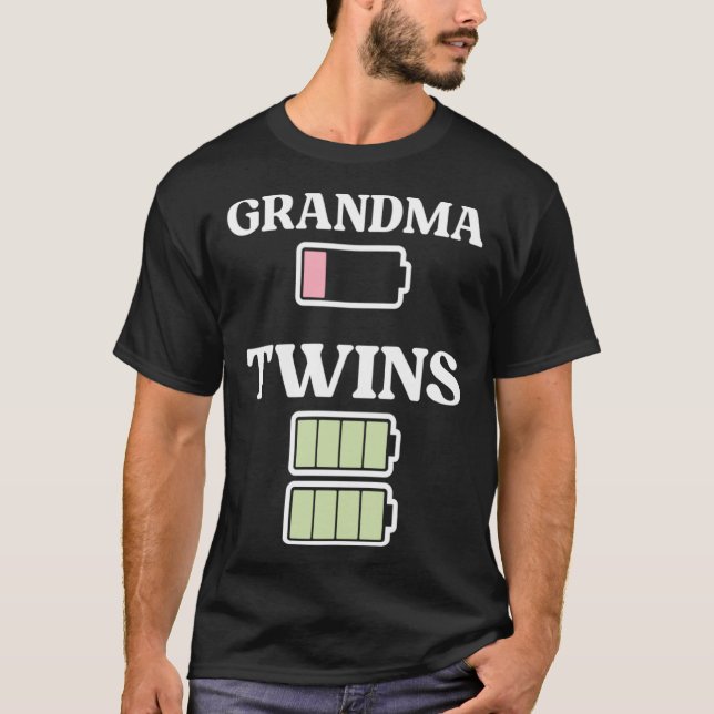 T-shirt Grandma Battery Twin Grandma Of Twins Twin Grandmo (Devant)