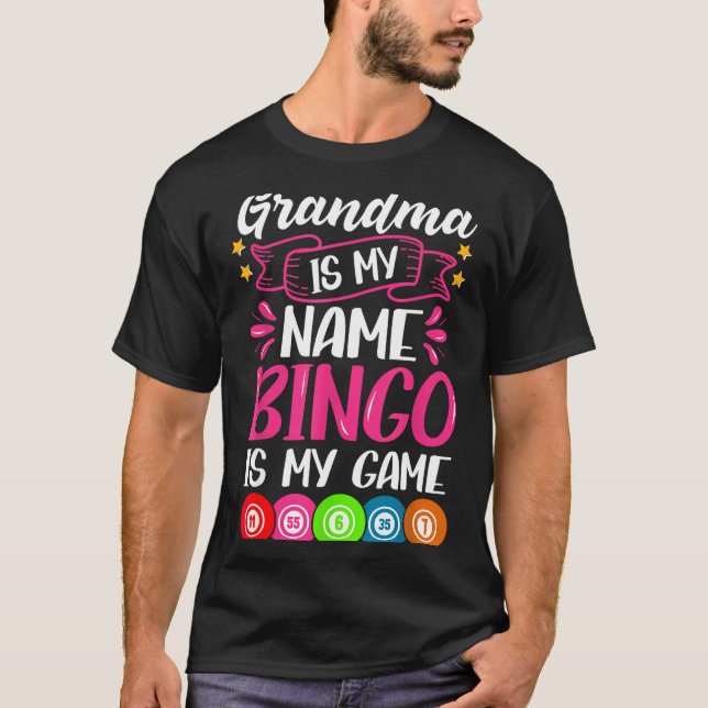 T-shirt Grandma Bingo Player Funny Bingo Quote Design  (Devant)