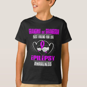 T-SHIRT GRANDMA ET GRANDSON MEILLEUR AMI DE LIFE EPILEPSY