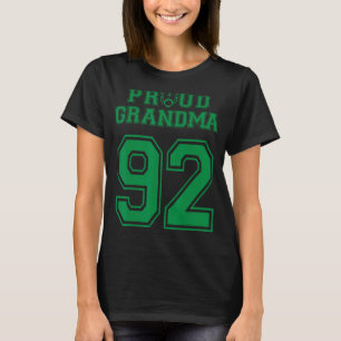T-shirt Grandma Fier De Football Numéro 92 G Personnel