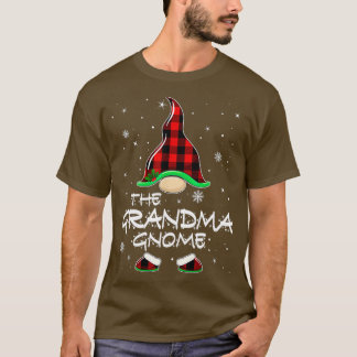 T-shirt Grandma Gnome Buffalo Plaid Matching Family Christ
