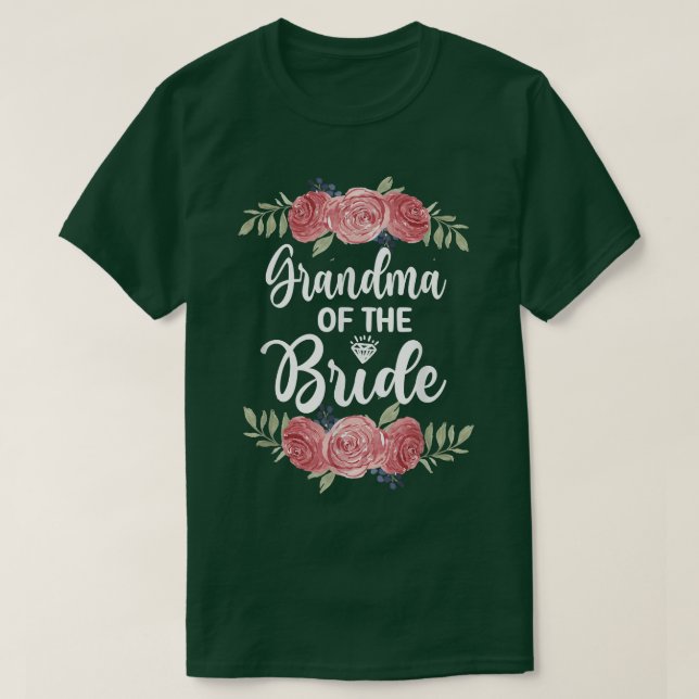 T-shirt Grandma Of The Bride Bridal Shower Wedding Party  (Design devant)