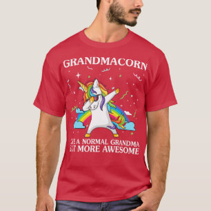 T-shirt Grandmacorn Comme Une Grand-Mère Normale Unicorn F