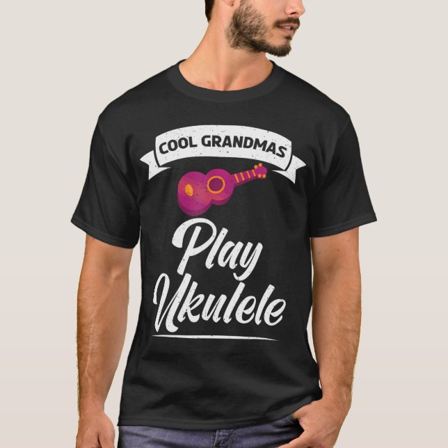 T-shirt Grandmas cool jouer Ukulele Uke Music Ukulele (Devant)