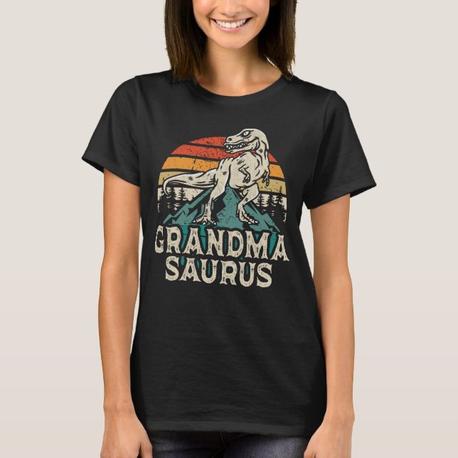 T-shirt Grandmasaurus Dinosaur T Rex Grandma Saurus Drôle (Devant)