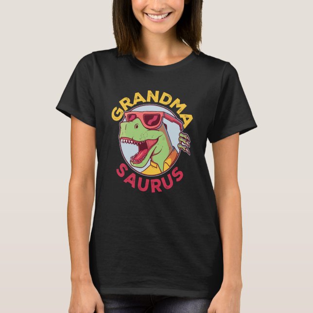 T-shirt Grandmasaurus Rex Dinosaur Grandma Saurus Family M (Devant)