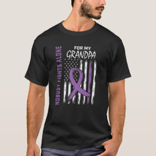 T-shirt Grandpa Alzheimers Sensibilisation USA Drapeau Dém