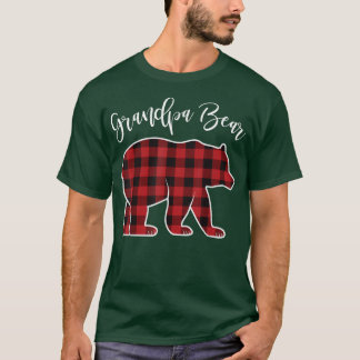 T-shirt Grandpa Bear Pajama Red Buffalo Xmas Funny Family 