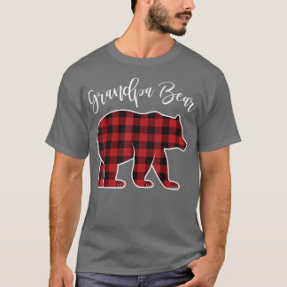 T-shirt Grandpa Bear Pajama Red Buffalo Xmas Funny Family 
