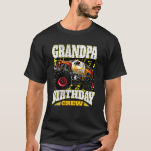 T-shirt Grandpa Birthday Crew  Monster Truck