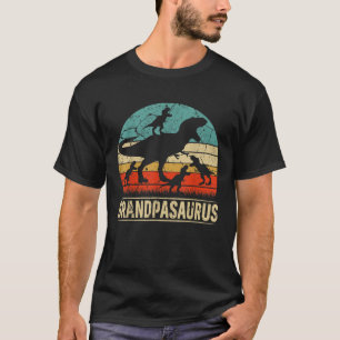 T-shirt Grandpa Dinosaur T Rex Grandpasaurus 4 enfants Fam