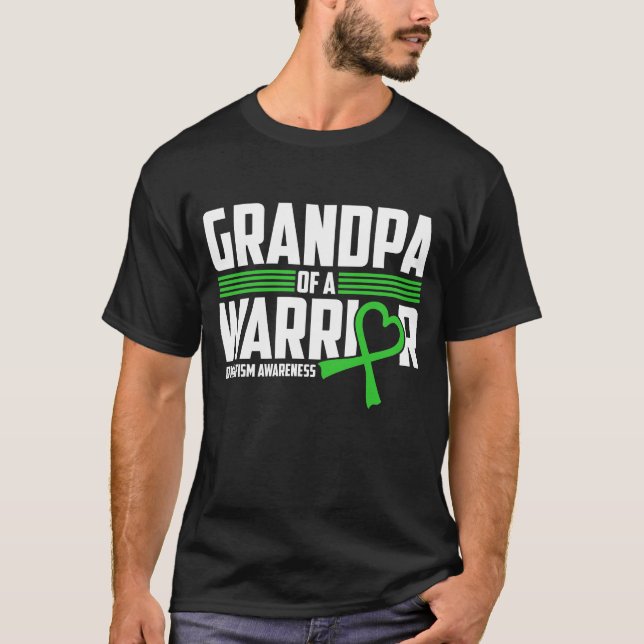 T-shirt Grandpa Dwarfism Awareness Green Ribbon Little Peo (Devant)
