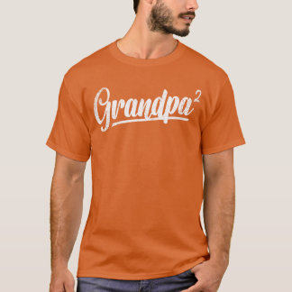 T-shirt Grandpa Of 2wo Squared 2 Grandkids Pregnancy Annou