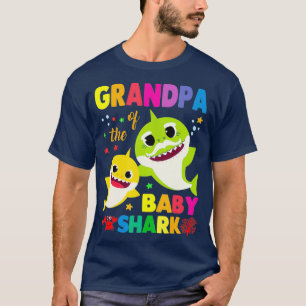 T-shirt Grandpa Of The Baby Shark Birthday Grandpa Shark