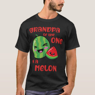 T-shirt Grandpa One in a Melon Birthday Watermelon Thème B