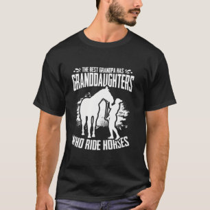 T-shirt Grandpa Petites-Filles Équestres Cheval Équitation