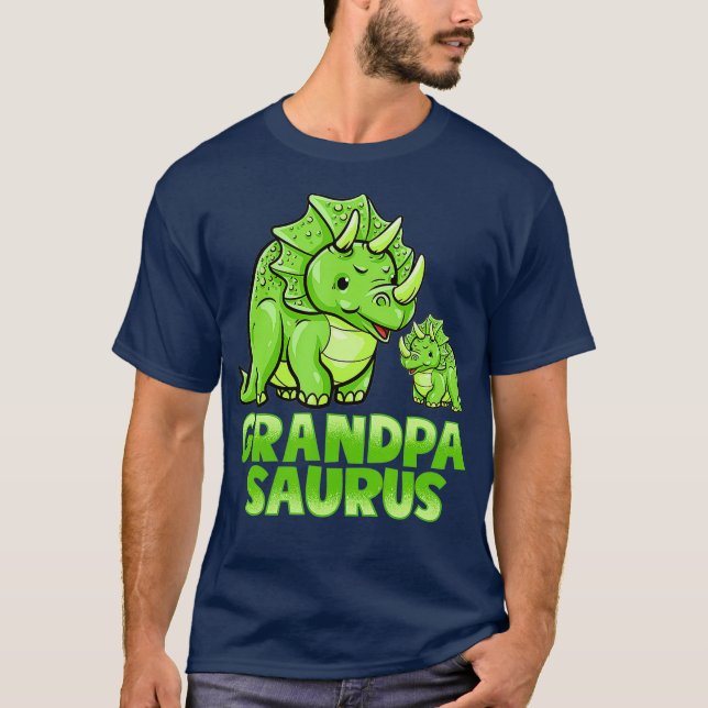 T-shirt Grandpa Saurus Dinosaur Funny Grandpasaurus Pour (Devant)